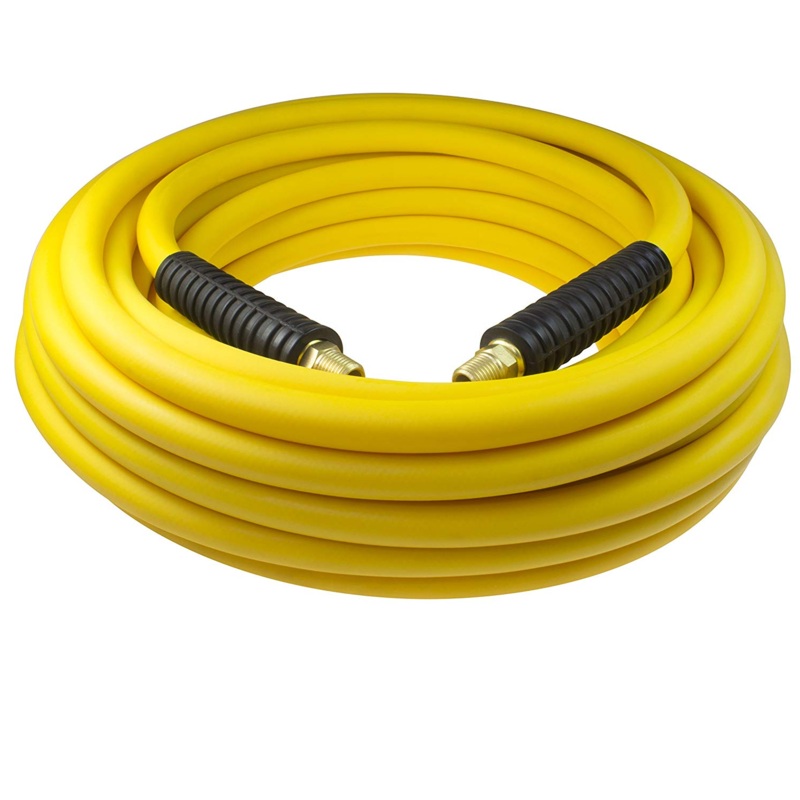 Coilhose Pneumatics YB61004Y 100' Yellow Belly Air Hose - 3/8" ID, 1/4" MPT