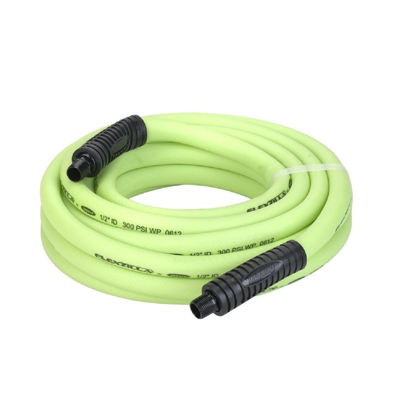 Legacy HFZ1225YW3 Flexzilla 1/2" x 25' Yellow Air Hose with 3/8" MNPT