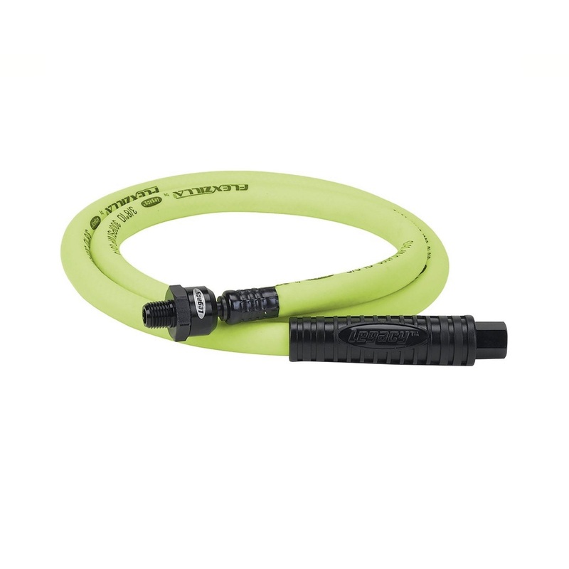 Legacy HFZ3804YW2B Flexzilla Whip Hose 3/8"x 4' 1/4" MPT Ball Swivel End