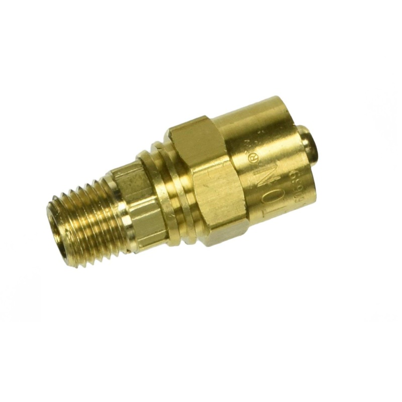 Milton S-617 1/4" NPT Male Reusable Brass Hose End