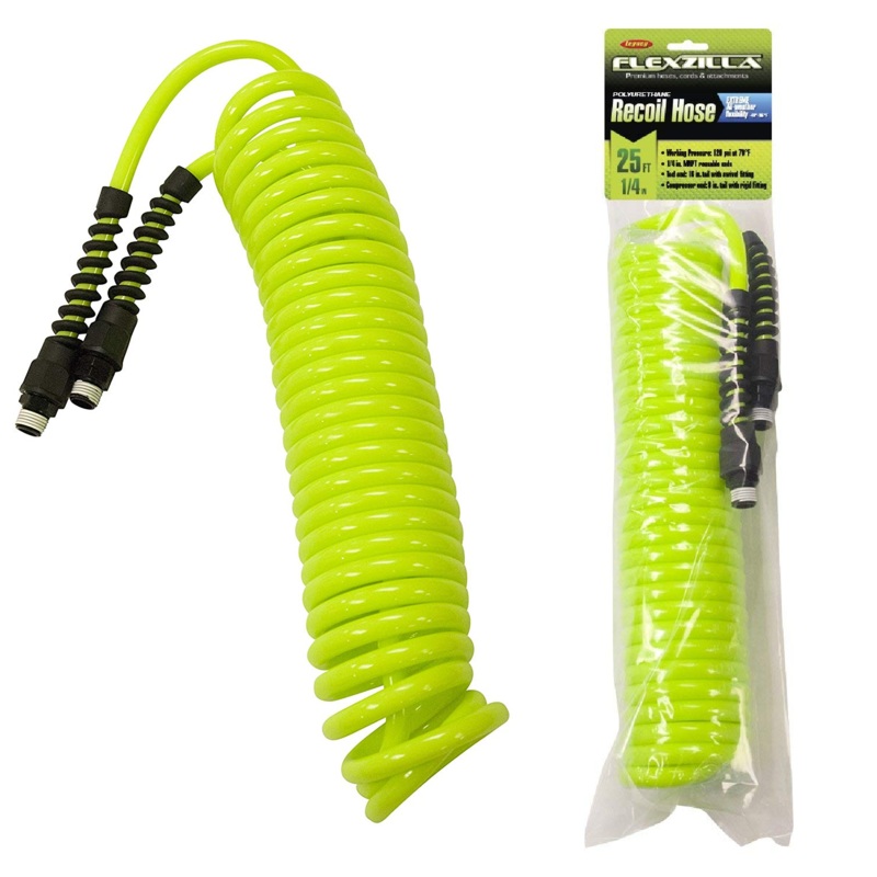 Legacy LP1425AFZ 25' Flexzilla Recoil Air Hose 1/4" ID x 1/4" MNPT