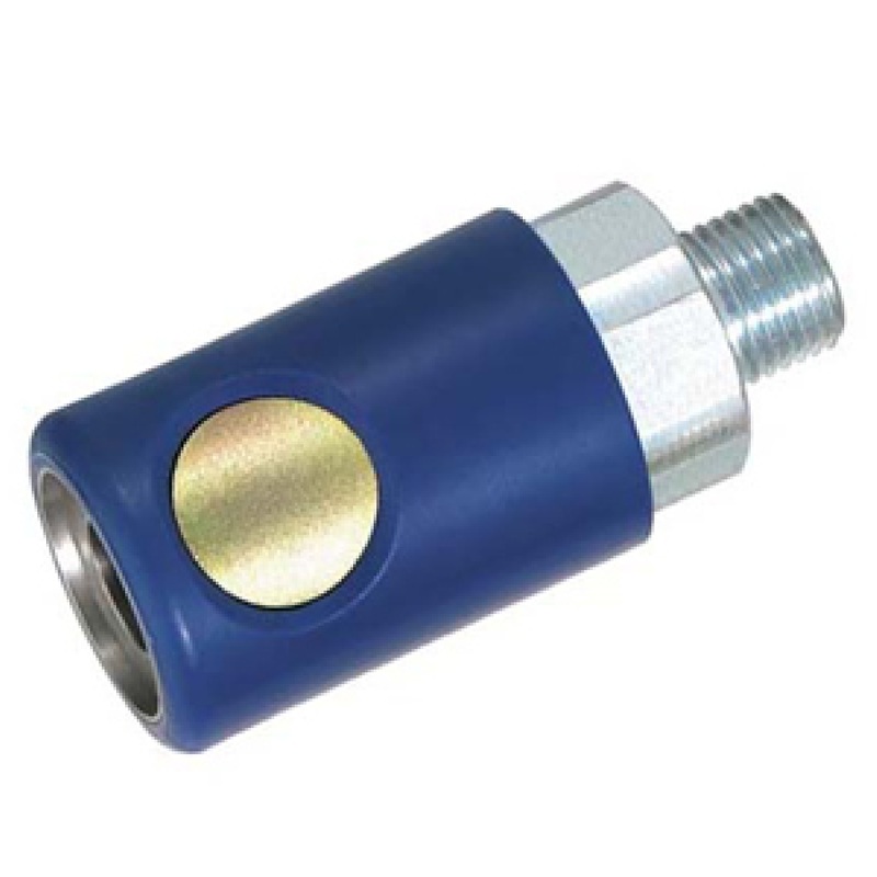 Prevost ASI061251S A Style 1/4" Male NPT Safety Push Button Coupler