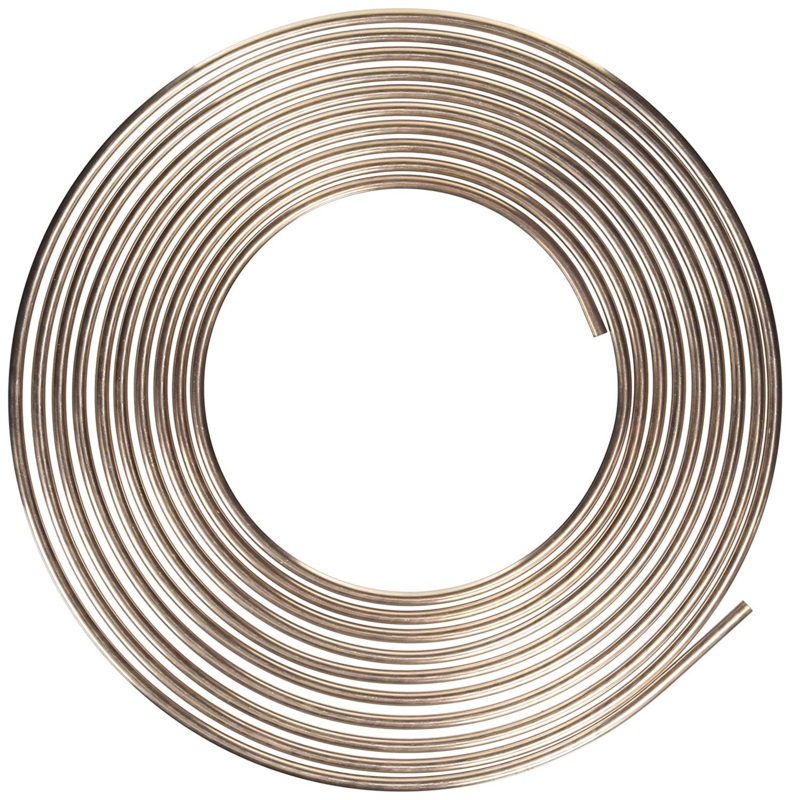 AGS CNC-425 1/4" x 25' NiCopp Brake Line Tubing Coil