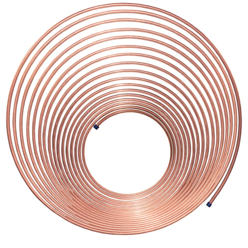 AGS CNC-450 1/4" x 50' NiCopp Brake Line Tubing Coil