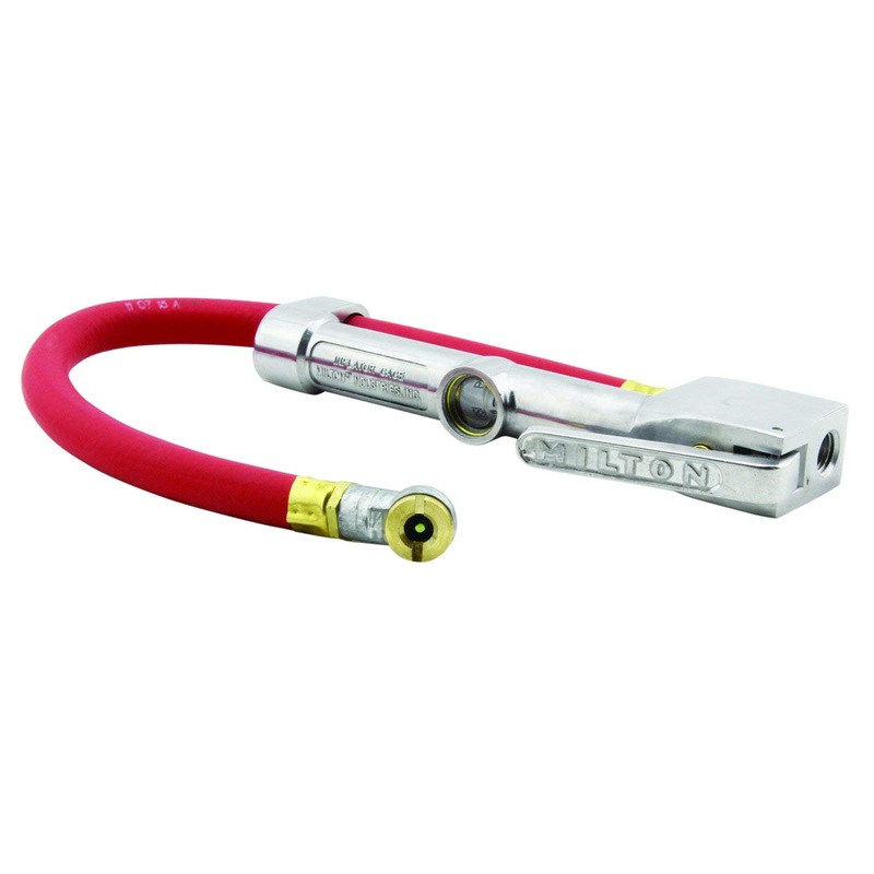 Milton S-505 Inflator Gage with Single Head Chuck -15" Hose