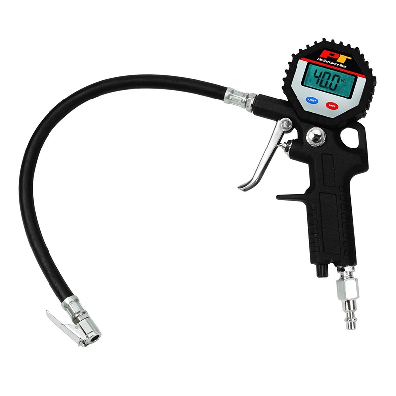 Performance Tool M525 Digital Tire Pressure Gauge and Inflator with Hose