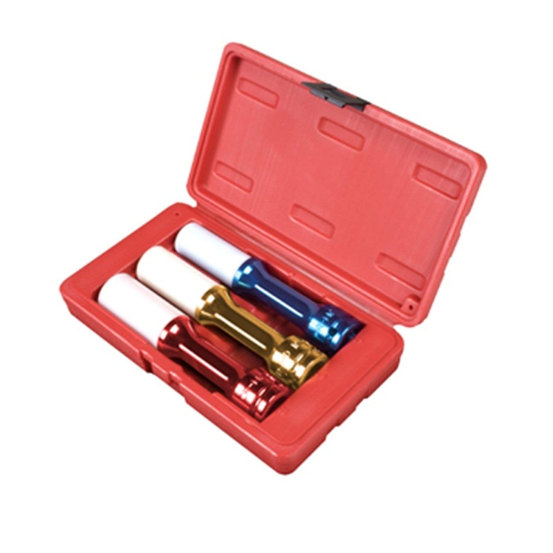 Sunex 2843 3 Piece 1/2" Drive Long Wheel Protector Impact Socket Set