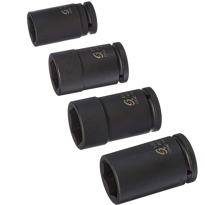 Sunex 4626 4-Piece 3/4" Inch Drive Budd Wheel Impact Socket Set