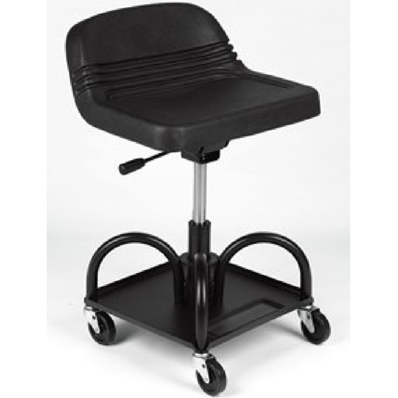 Whiteside 48004 Adjustable Height Black Heavy Duty Padded Shop Seat - Free Shipping