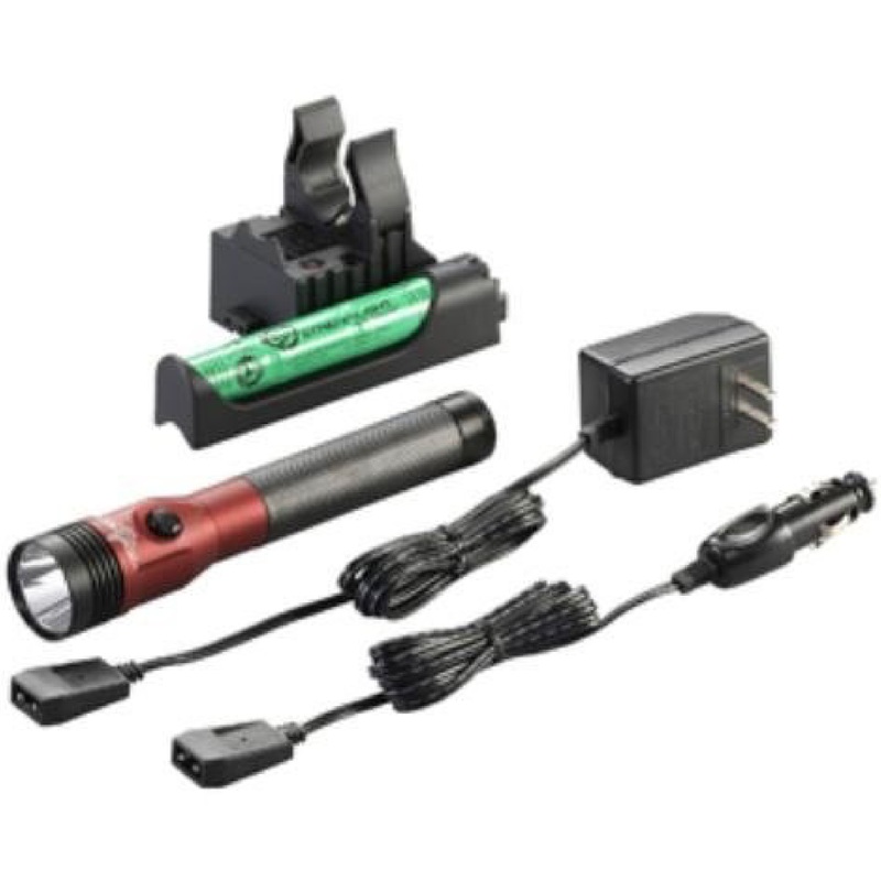 Streamlight 75484 Red Stinger LED HL AC/DC with Piggyback Charger 800 Lumens