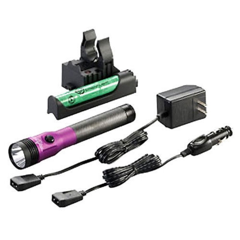 Streamlight 75492 Purple DS Stinger LED HL AC/DC with Piggyback Charger - 800 Lumens