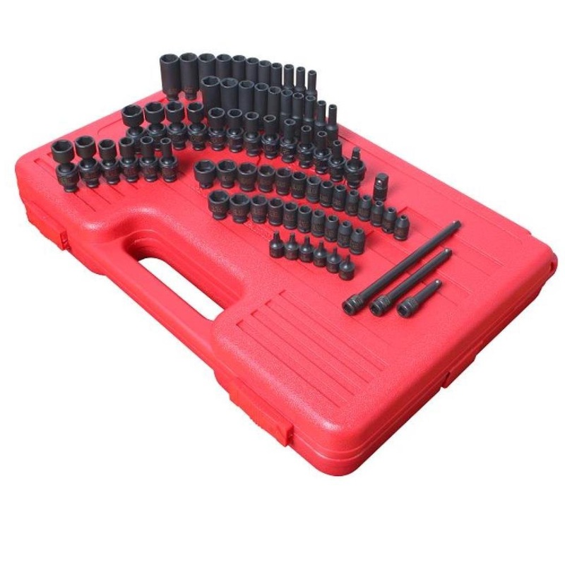 Sunex 1874 74-Piece 1/4" Drive Master SAE and Metric Socket Set