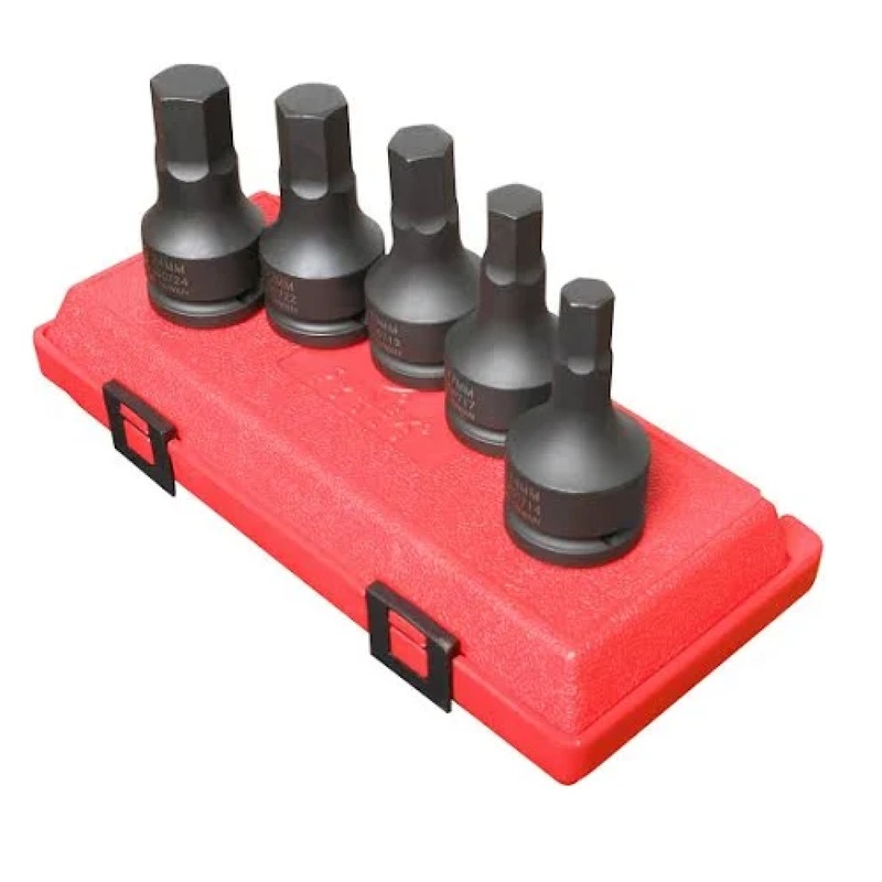 Sunex 4507 3/4" Drive 5 Piece Metric Hex Impact Set