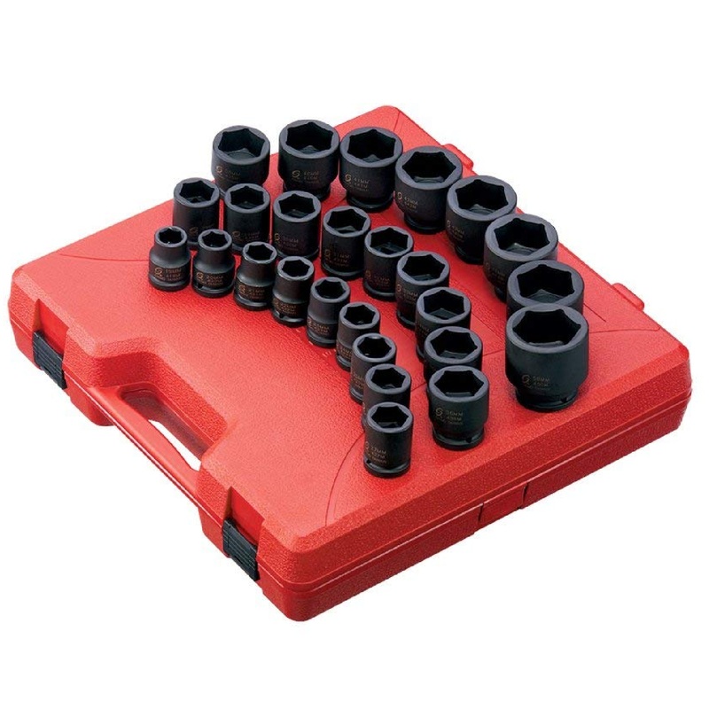 Sunex 4692 26-Piece 3/4" Drive Metric Impact Socket Set