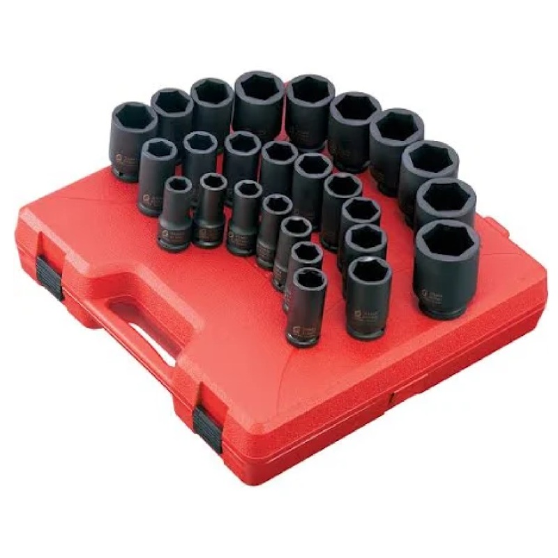 Sunex 4693 26 Piece 3/4" Drive Metric Deep Impact Socket Set