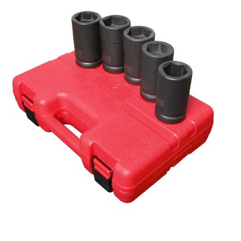Sunex 5626 5-Piece 1" Drive Budd Wheel Socket Set