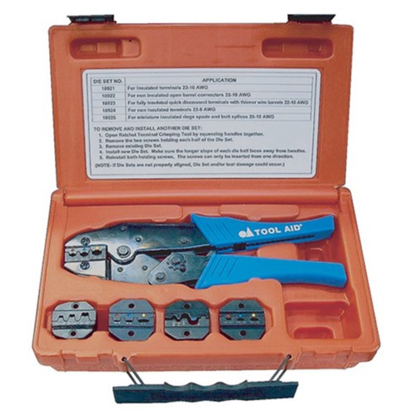 S&G Tool Aid 18920 Ratcheting Terminal Crimper Kit - 22-10 to 22-16 Gage