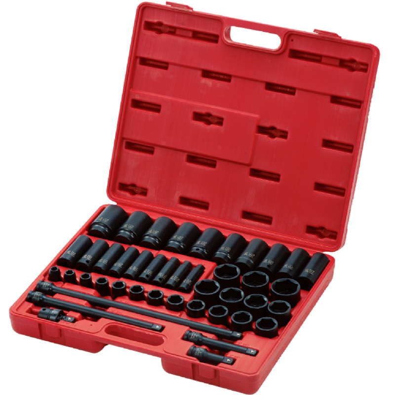 Sunex 2568 43-Piece 1/2" Drive SAE Master Impact Socket Set
