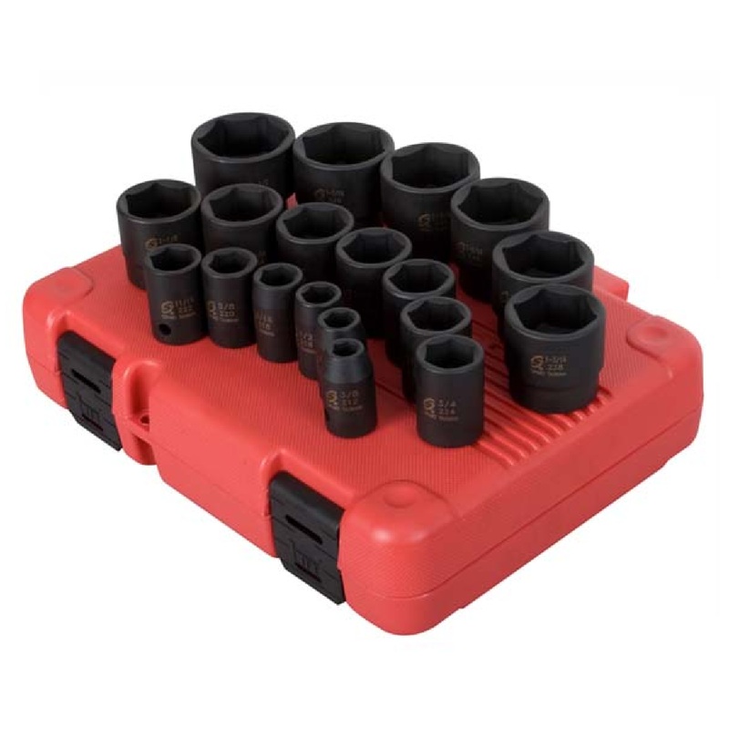 Sunex 2640 19 Piece 1/2" Drive SAE Impact Socket Set
