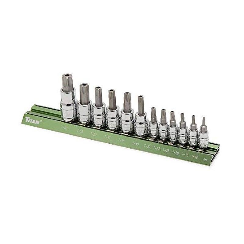 Titan 16121 12 Piece Tamper-Resistant Torx Bit Set