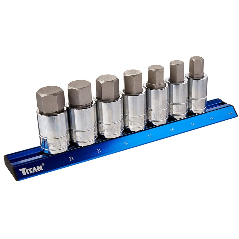Titan 16131 7 Piece Metric Large Hex Bit Socket Set