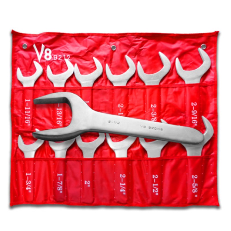 V8 Tools 9212 12 Piece Jumbo Service Wrench Set