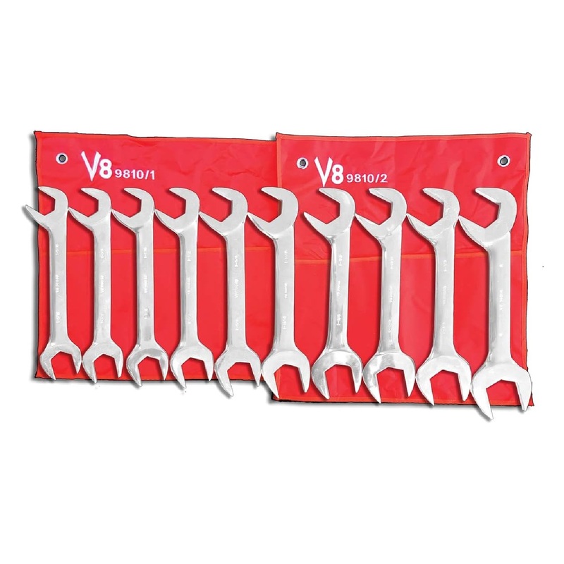 V8 Tools 9810 10 Piece SAE Jumbo Angle Combo Wrench Set