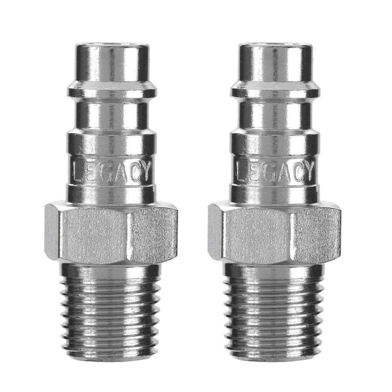 Legacy A53440FZ-2PK Hi Flow Plug 1/4" Body 1/4" MNPT 2-Pack Flexzilla Pro