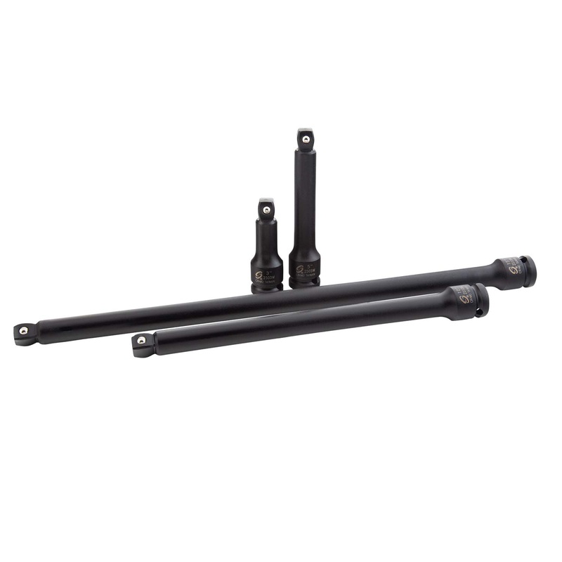 Sunex 2504 4-Piece 1/2" Drive Impact Wobble Extension Set