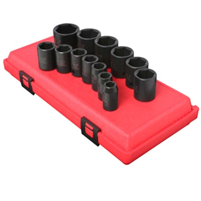 Sunex 2650 13-Piece 1/2" Drive 6 Point Standard SAE Impact Socket Set