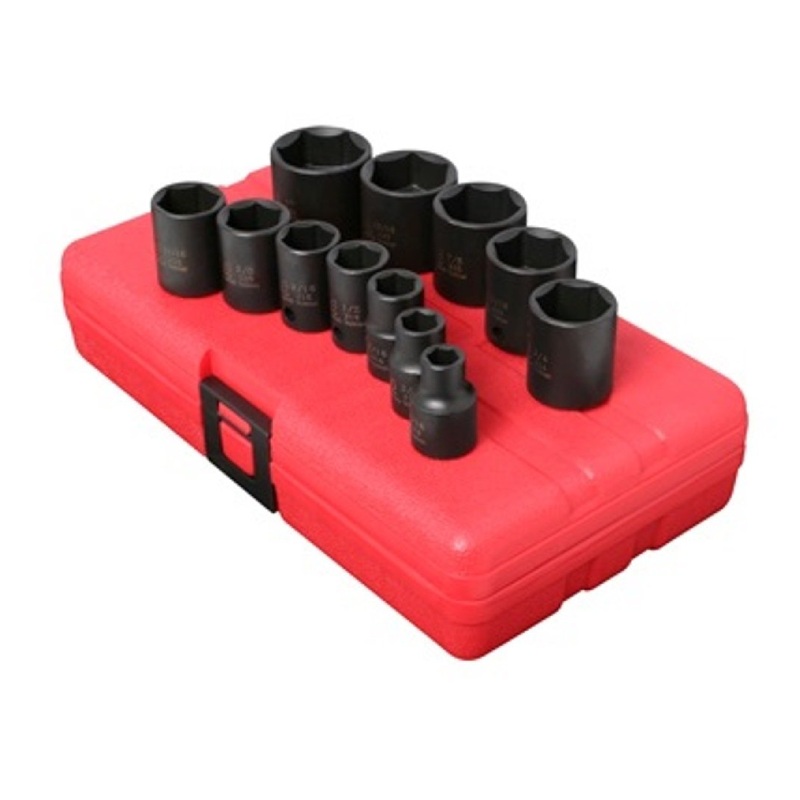 Sunex 3360 12 Piece 3/8" Drive SAE Socket Set - 5/16" - 1"