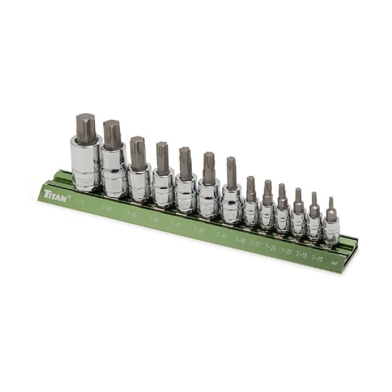 Titan 16122 13 Piece Star Bit Torx Set T10-T70