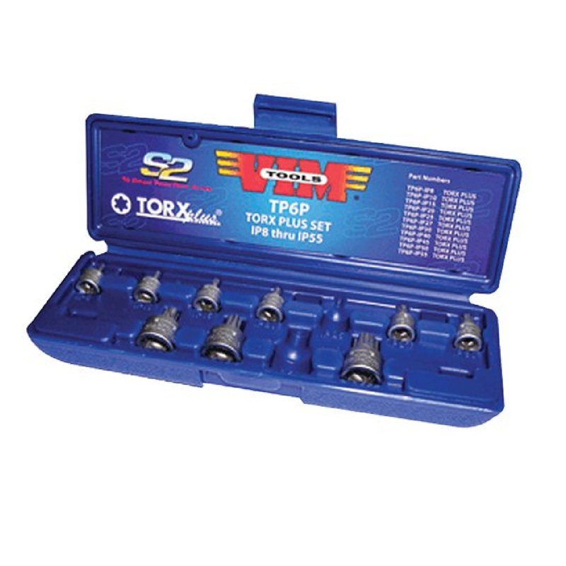 Vim Tools TP6P 11-Piece Torx Plus Socket Bit Driver Set
