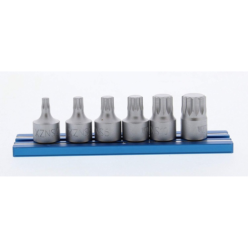 Vim Tools XZNS412 6-Piece 1/4" Stubby Triple Square Bit Set on Mag Rail