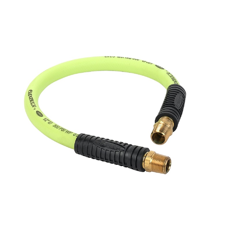 Legacy HFZ1202YW4S Flexzilla Swivel Whip Air Hose-  1/2" x 2 Foot (1/2" MNPT)