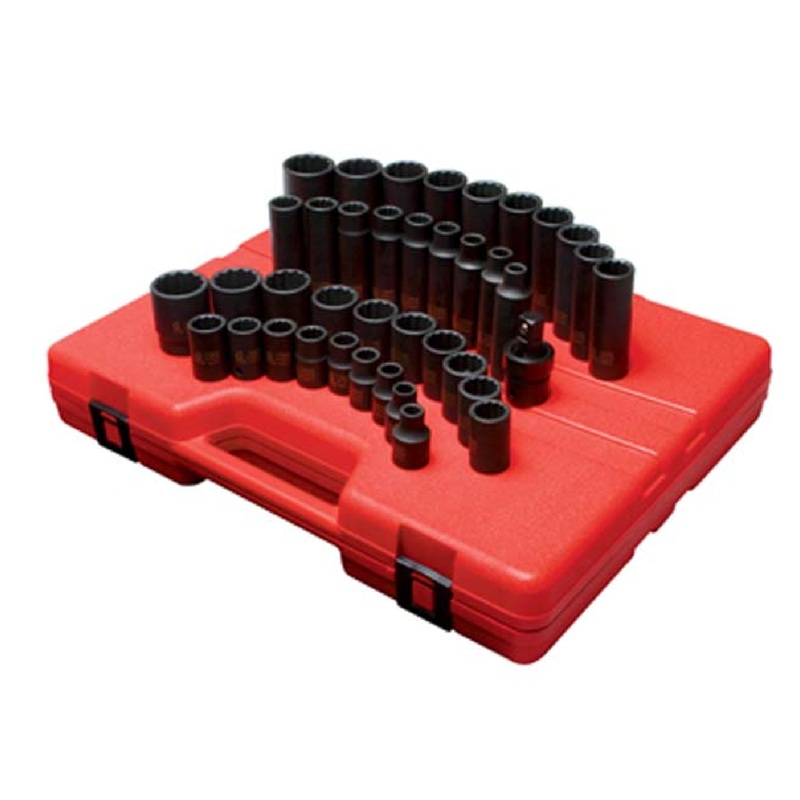 Sunex 2699 39-Piece 1/2" Drive Metric Master Impact Socket Set - 12-Point