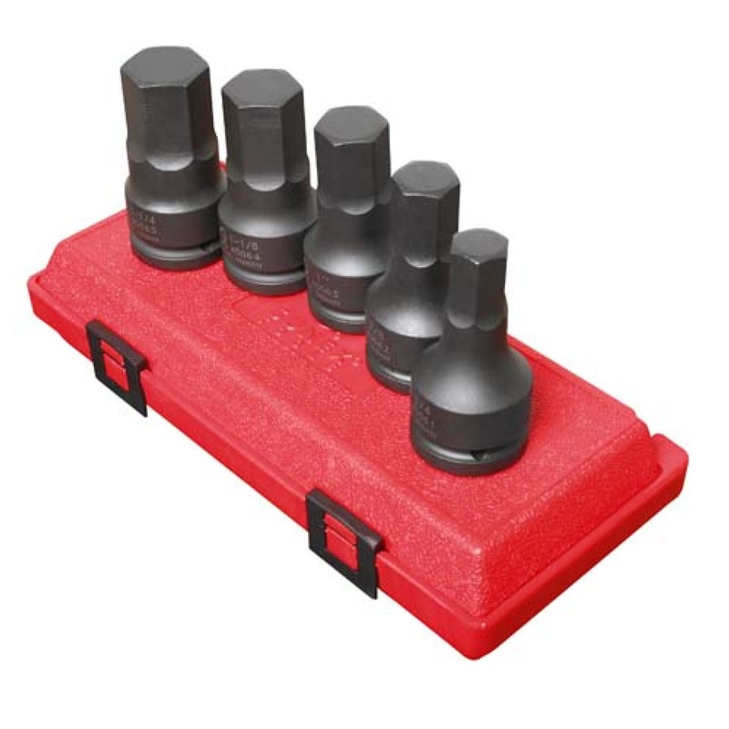 Sunex 4506 3/4" Drive 5-Piece SAE Hex Impact Set