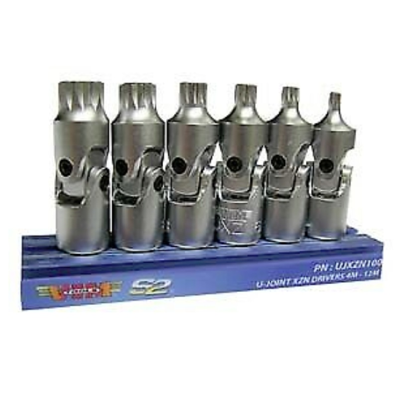 Vim Tools UJXZN100 6-Piece Universal Joint XZN Triple Square Driver Set