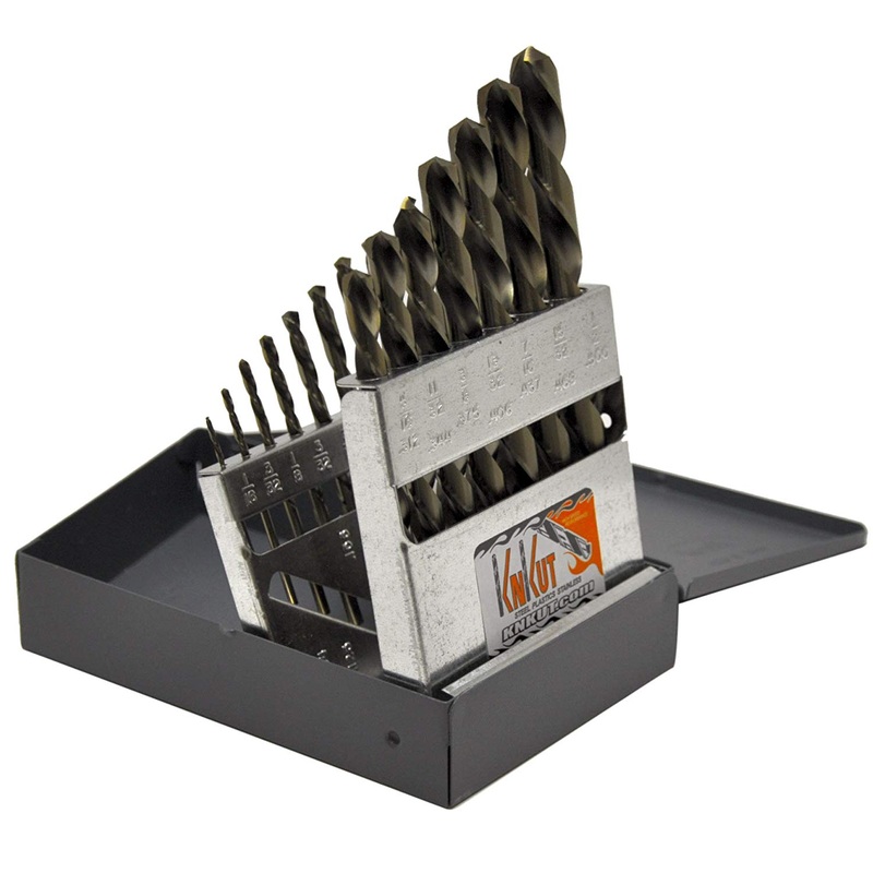 Knkut 15KK6 15 Piece Left Hand Jobber Length Drill Bit Set