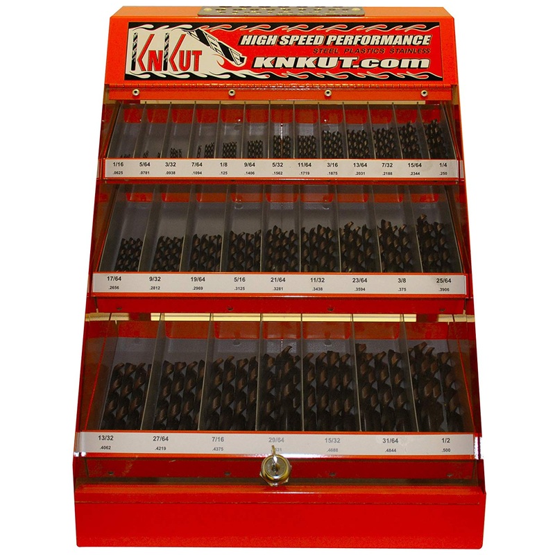 Knkut KK116CD 116-Piece Fractional Drill Bit Counter Display