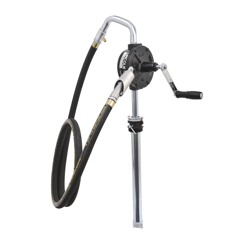 Lincoln Industrial 1387 Rotary Barrel Fuel Pump With Hose