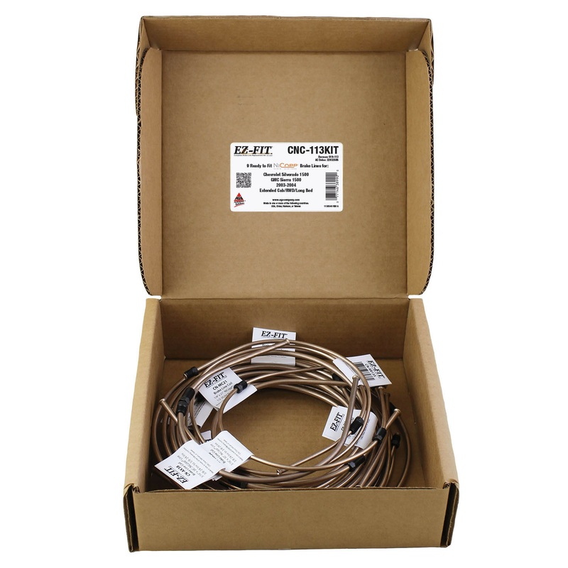 EZ-FIT CNC-113KIT 1500 Sierra 1500 2003-2004 Ext/RWD/Long EZ Brake Line Kit
