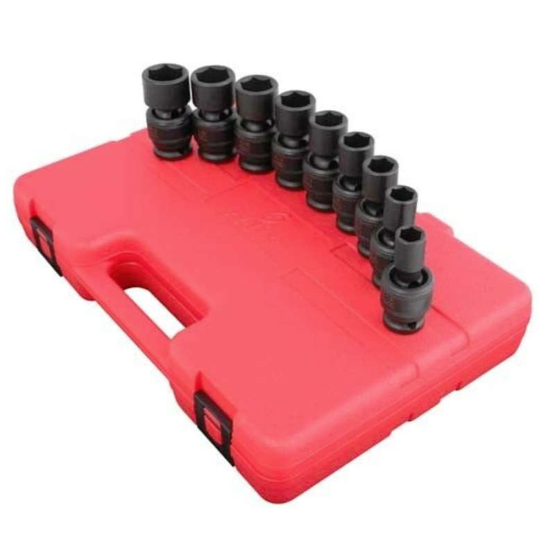 Sunex 2657 1/2" Drive 9 Piece SAE Swivel Socket Set 7/16-15/16"