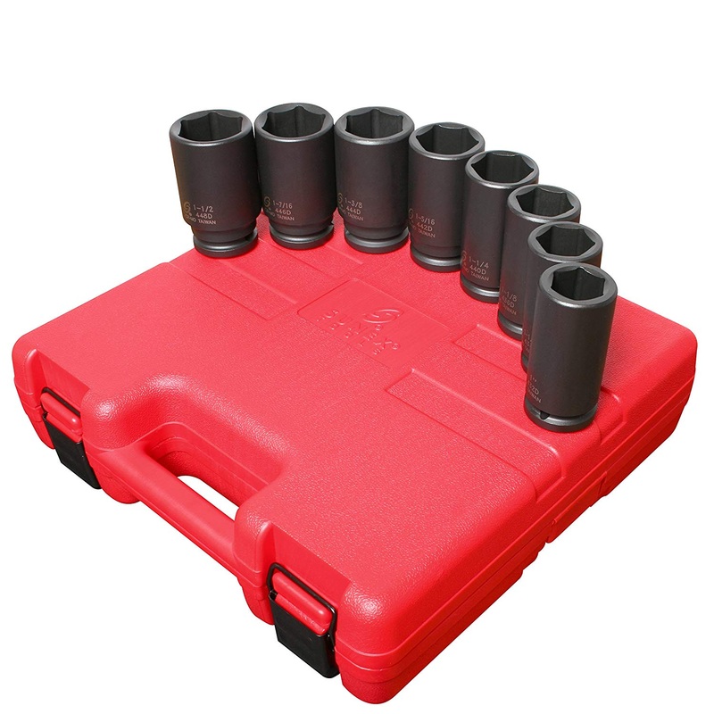 Sunex 4681 8 Piece SAE Deep Impact Socket Set
