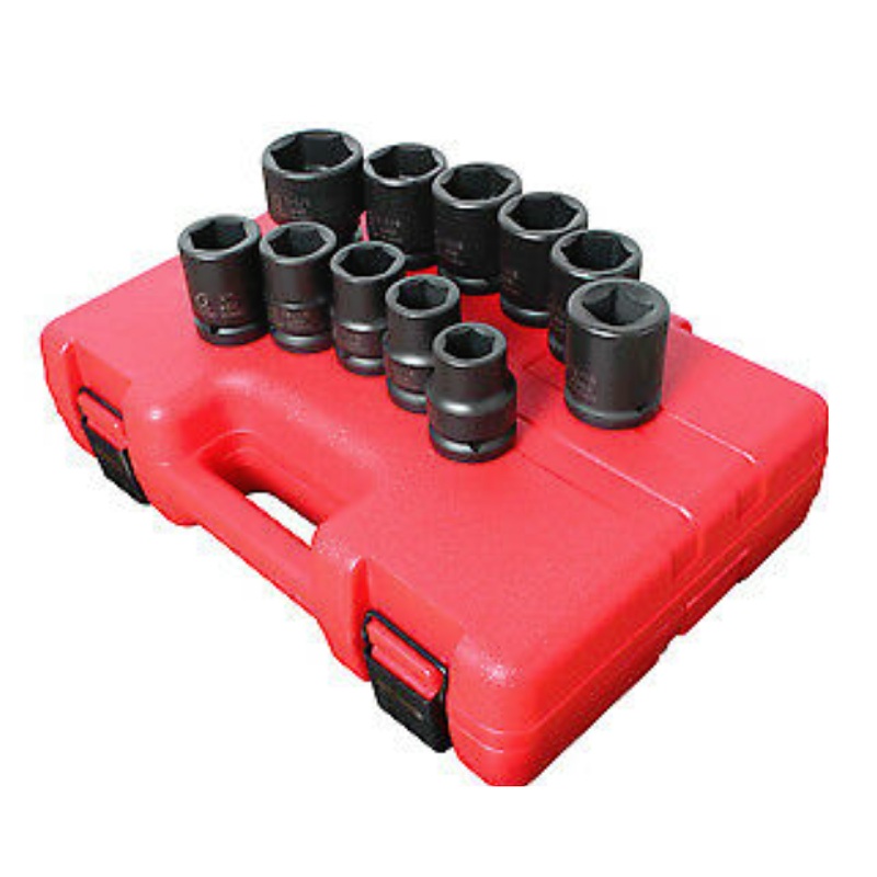 Sunex 4682 11 Piece Truck Impact Socket Set SAE Sizes 3/4" Drive