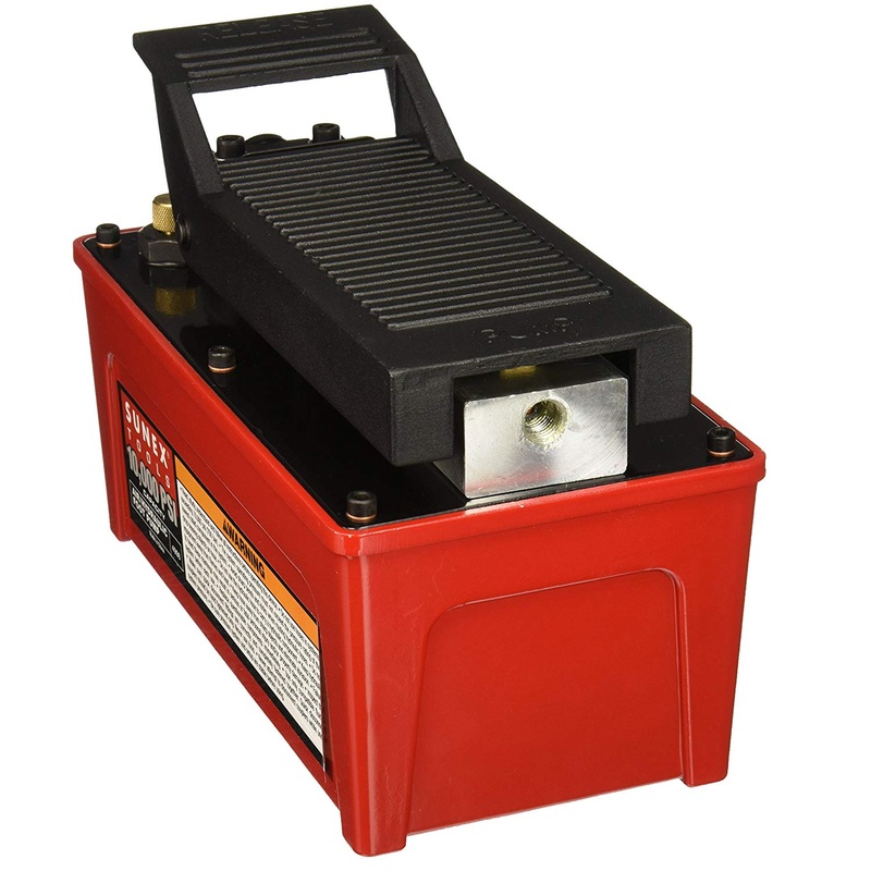 Sunex 4998 Air/Hydraulic Foot Pump 10,000 PSI Capacity