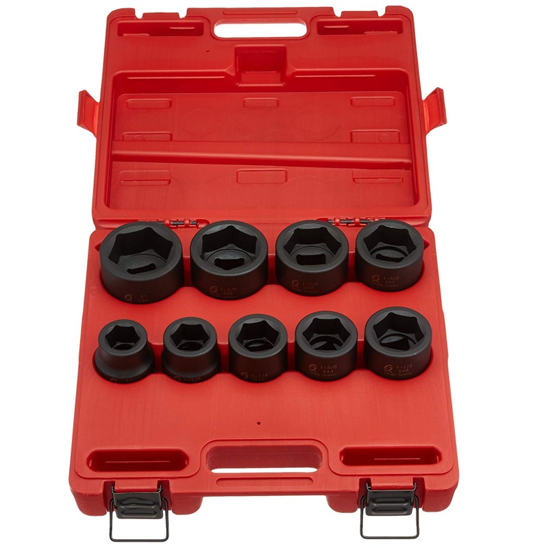 Sunex 5699 9-Piece SAE Shallow Socket Set 1" Drive