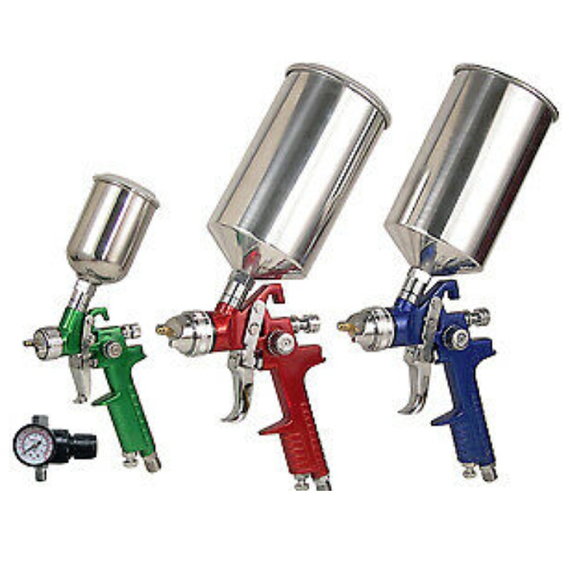 Titan Tools 19221 4 Piece Spray Gun Kit in Steel Case