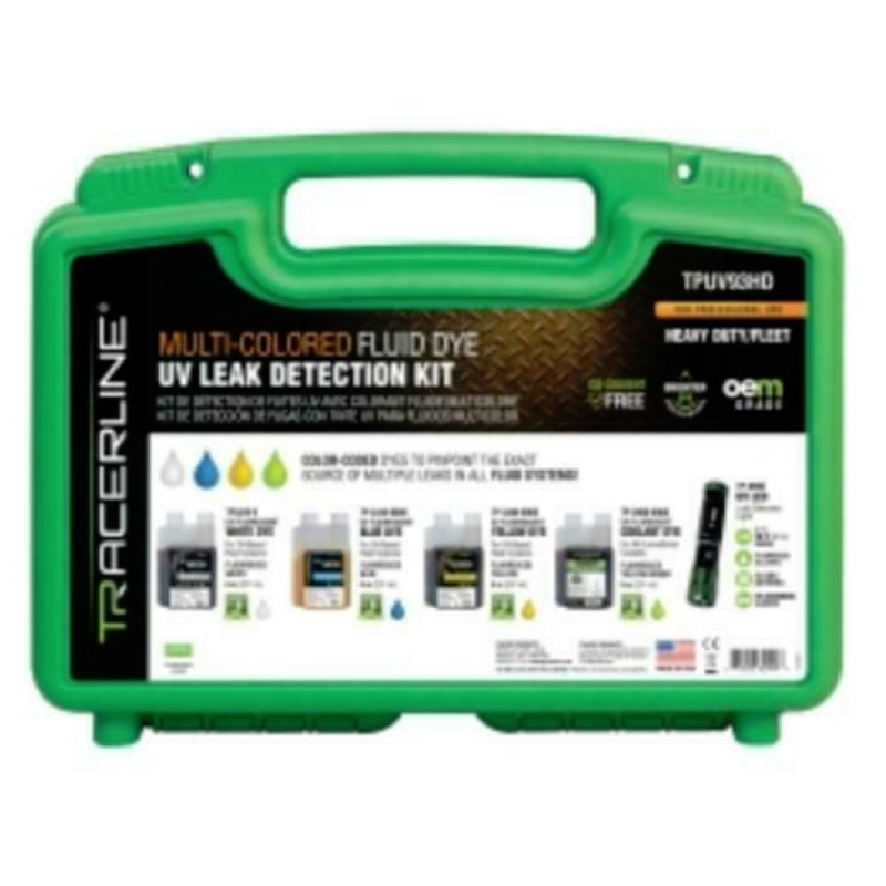 Tracerline TPUV93HD Multi-Colored Fluid Dye UV Leak Detection Kit