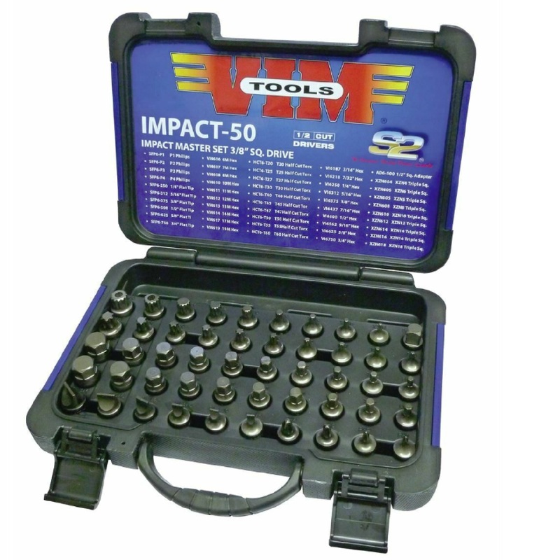 Vim Tools IMPACT-50 50 Piece Half Cut Master Impact Bit Set